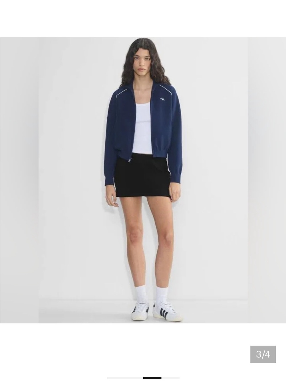 TNA Navy terry Jacket with Contrast Piping